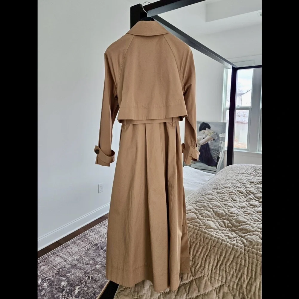 COS Tan Cotton Oversized Trench Coat in 36 - Picture 2 of 9
